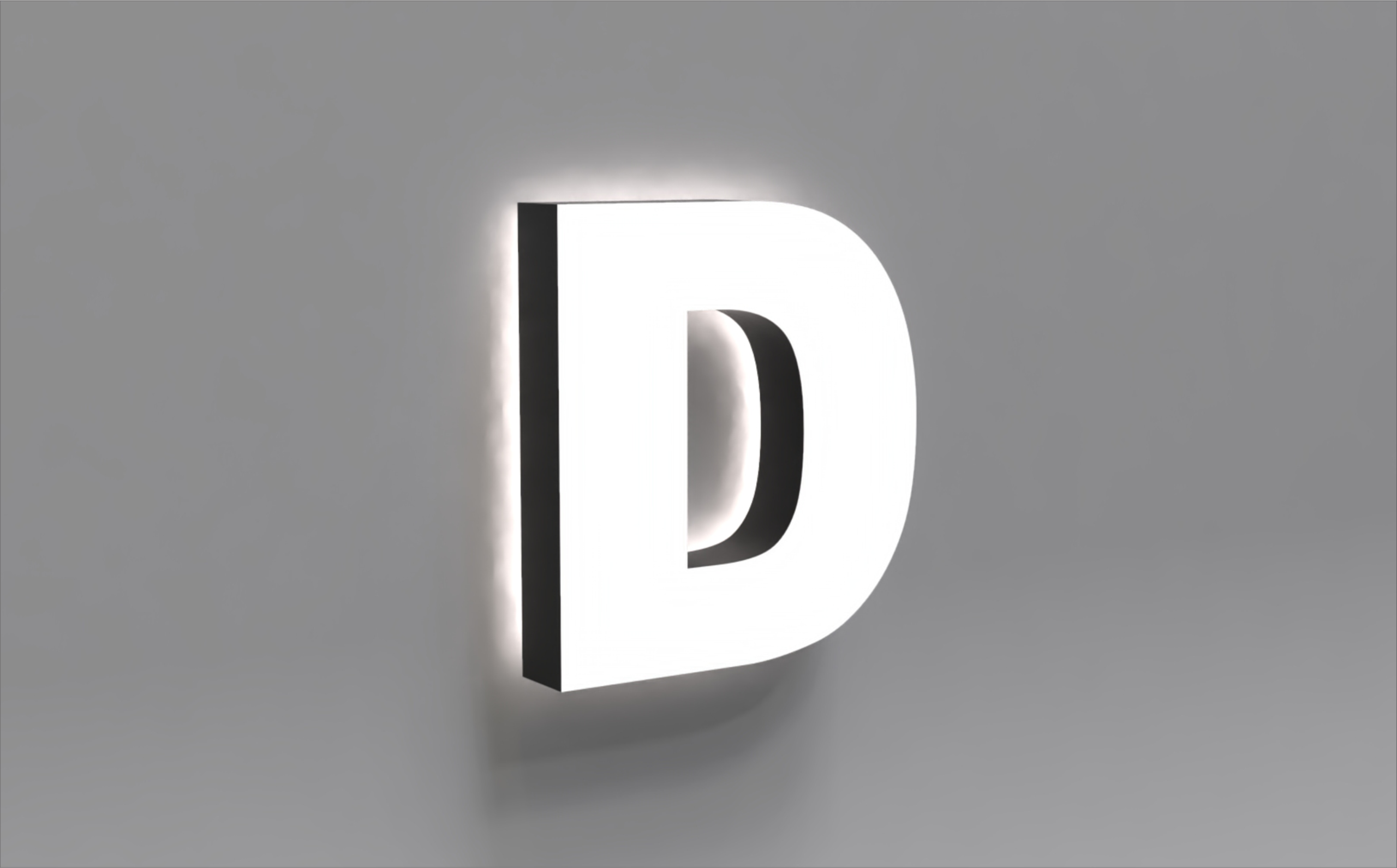 Mini Letters Face & Halo-Lit