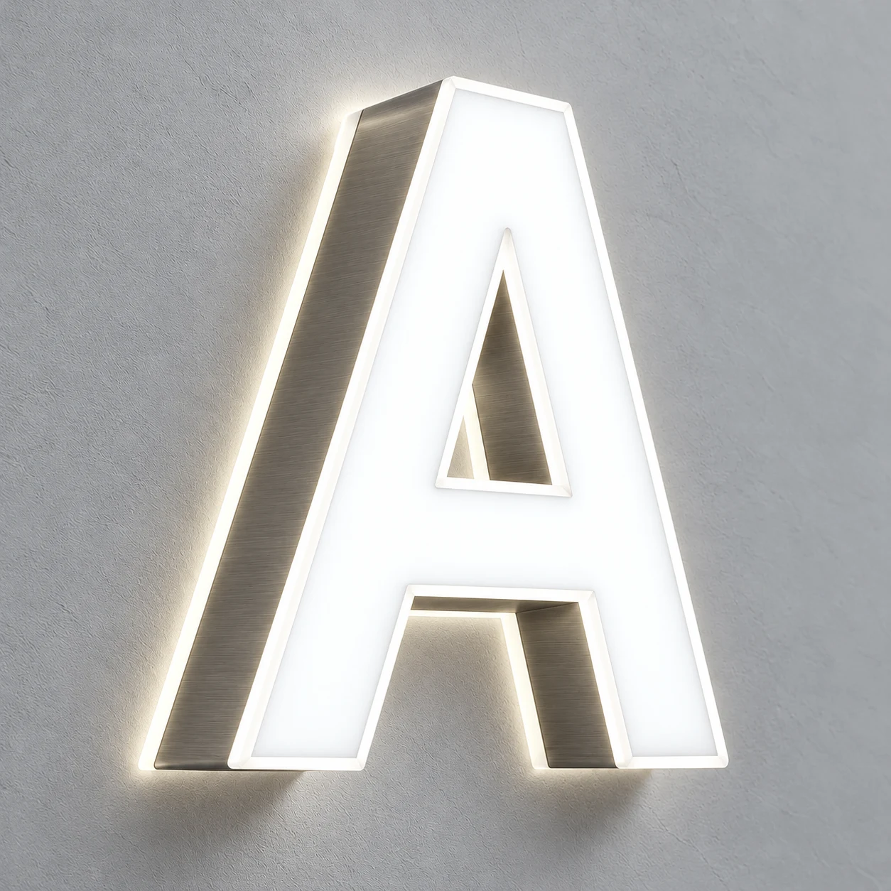 Fabricated Metal Letters Face & Edge-Lit