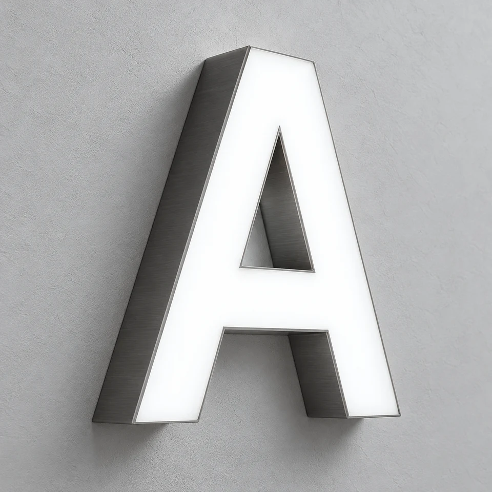 Fabricated Metal Letters Face-Lit