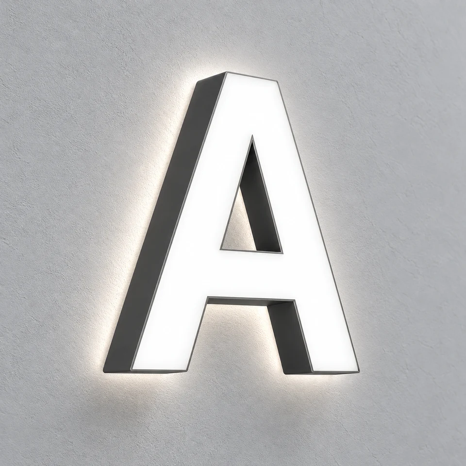 Mini Letters Face & Halo-Lit